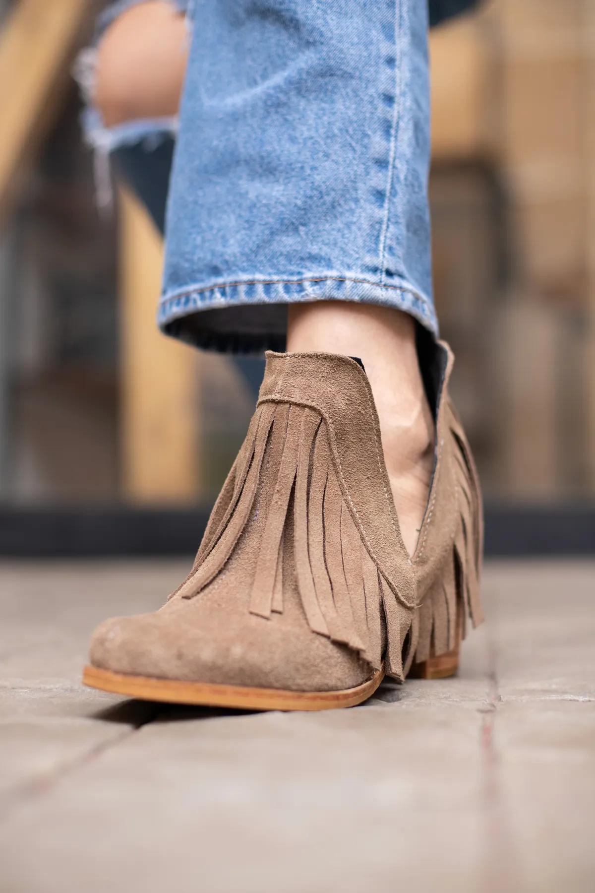 Flecos Taupe corto 3